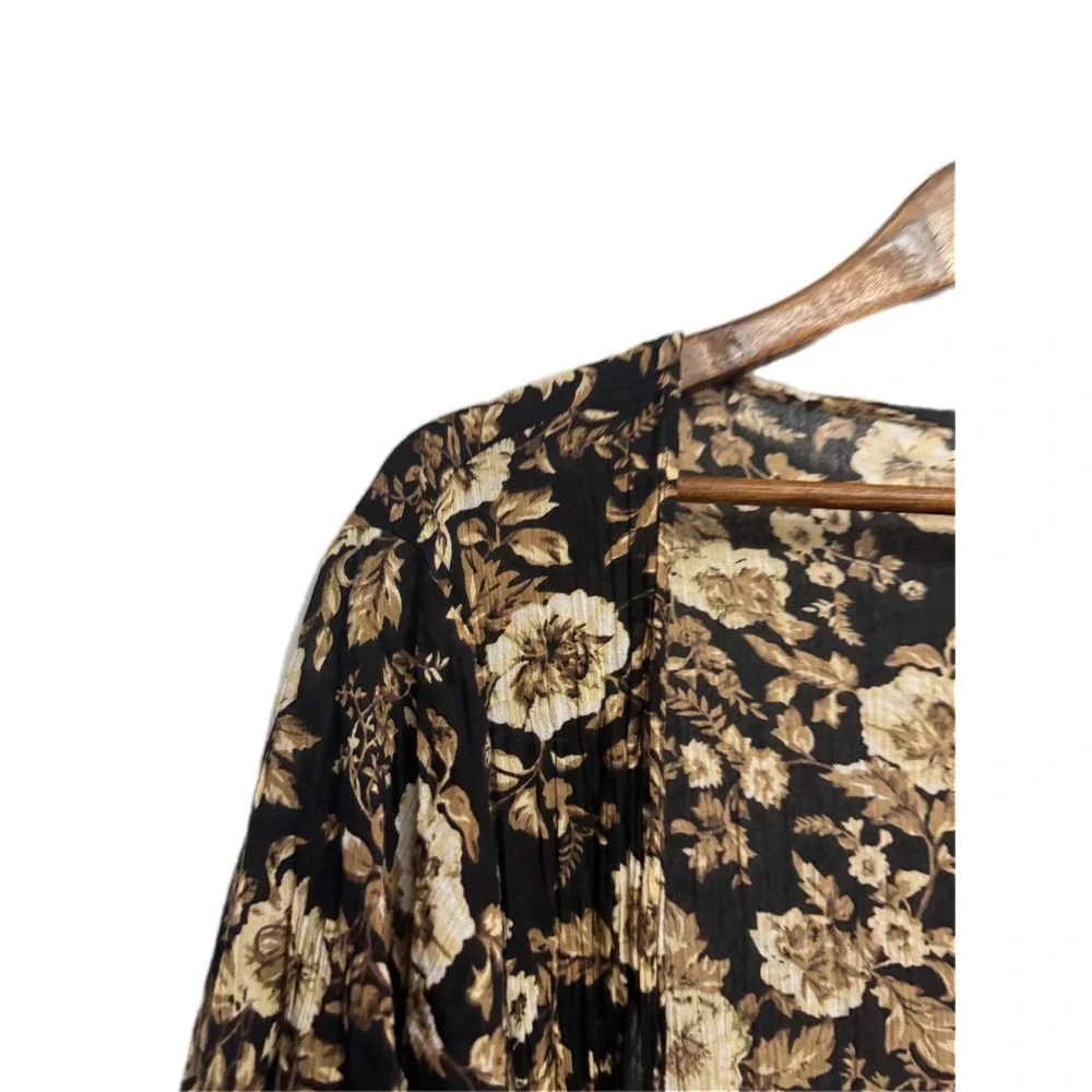 En Creme Kimono Women S Black Floral Excellent Lace Detail EJ90310VL Boho
